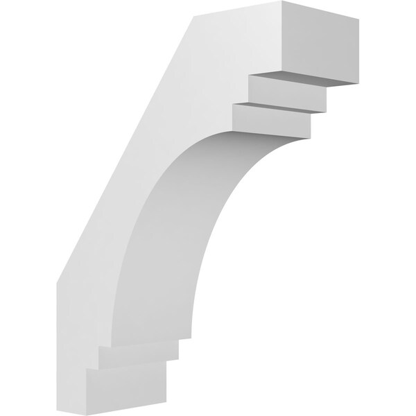 Ekena Millwork 5-in. W x 12-in. D x 16-in. H Pescadero Architectural Grade PVC Knee Brace BRCP05X12X16PEC - main